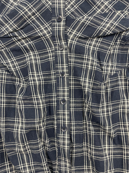 Plaid Button Up Mini Dress