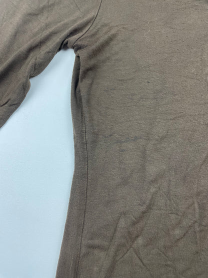 Brown 2000s Fitted Long Sleeve
