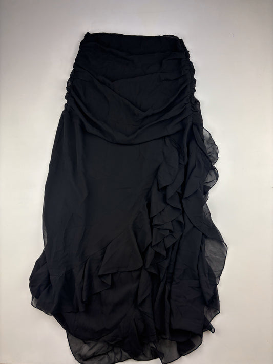 Y2K Strapless Layered Midi Dress