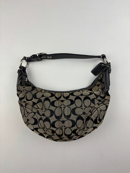 Coach Signature Half Moon Hobo Bag Mini