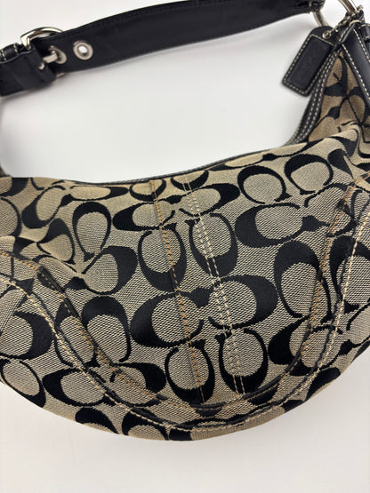 Coach Signature Half Moon Hobo Bag Mini