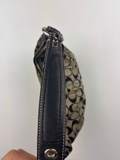 Coach Signature Half Moon Hobo Bag Mini