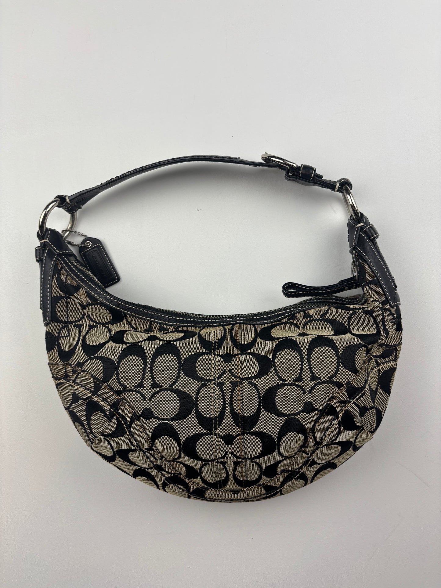 Coach Signature Half Moon Hobo Bag Mini