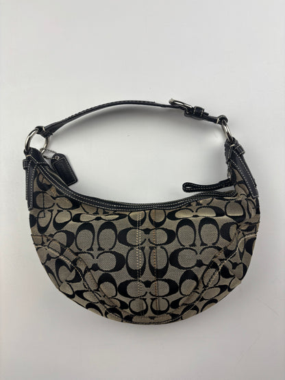 Coach Signature Half Moon Hobo Bag Mini