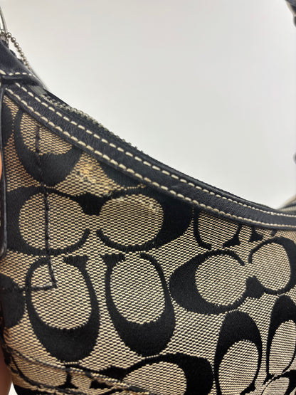 Coach Signature Half Moon Hobo Bag Mini