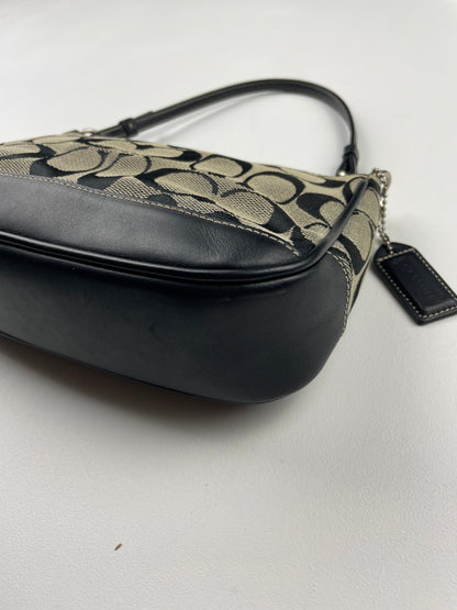 Coach Black and Grey Demi Bag