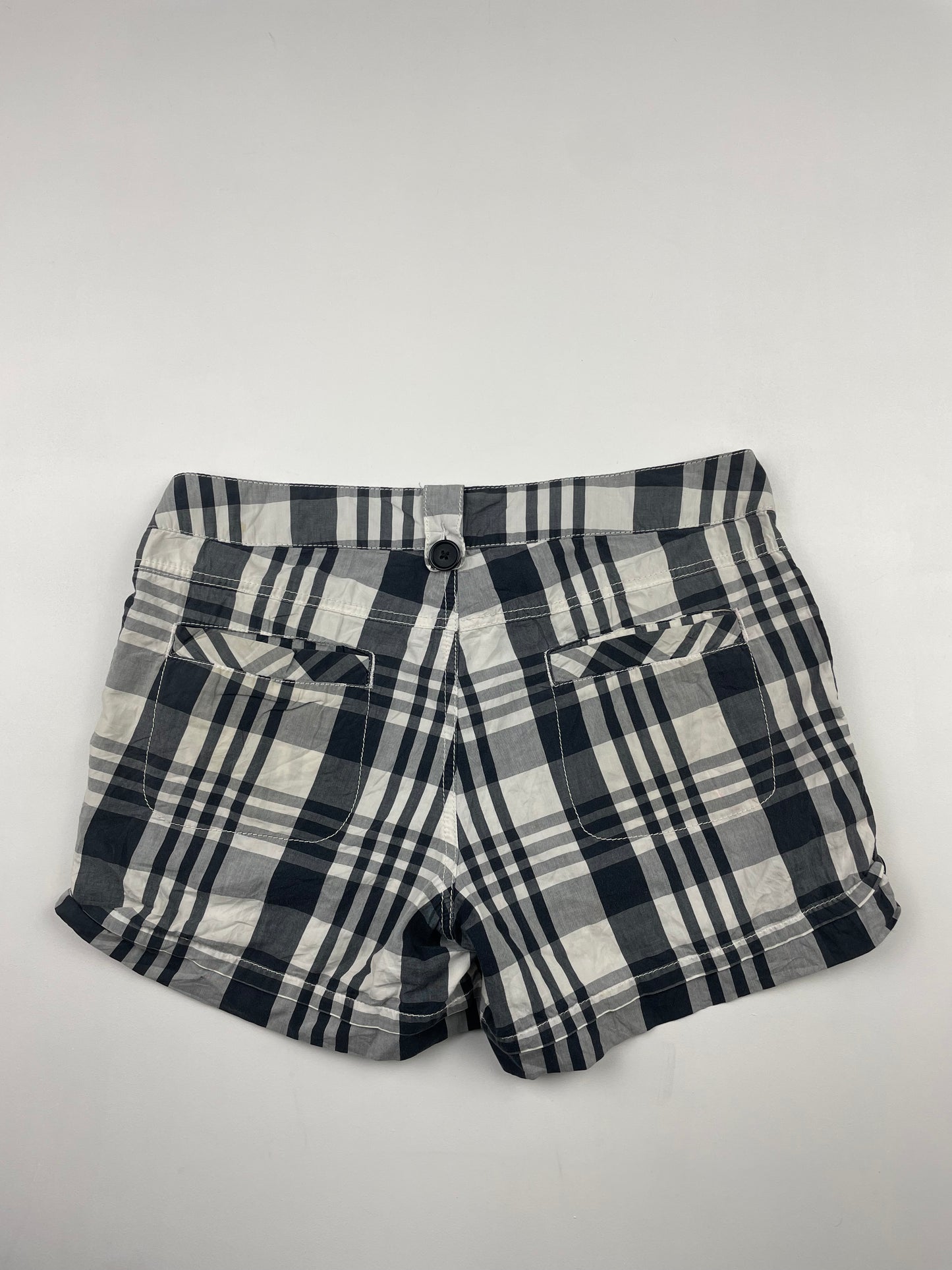 Plaid Mini Shorts with Tie
