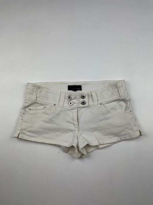 White Denim Mini Shorts