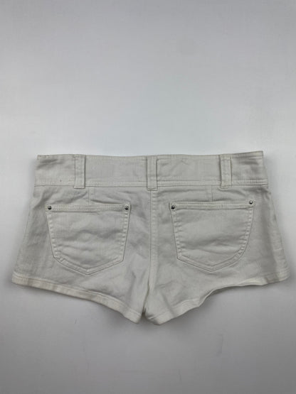 White Denim Mini Shorts