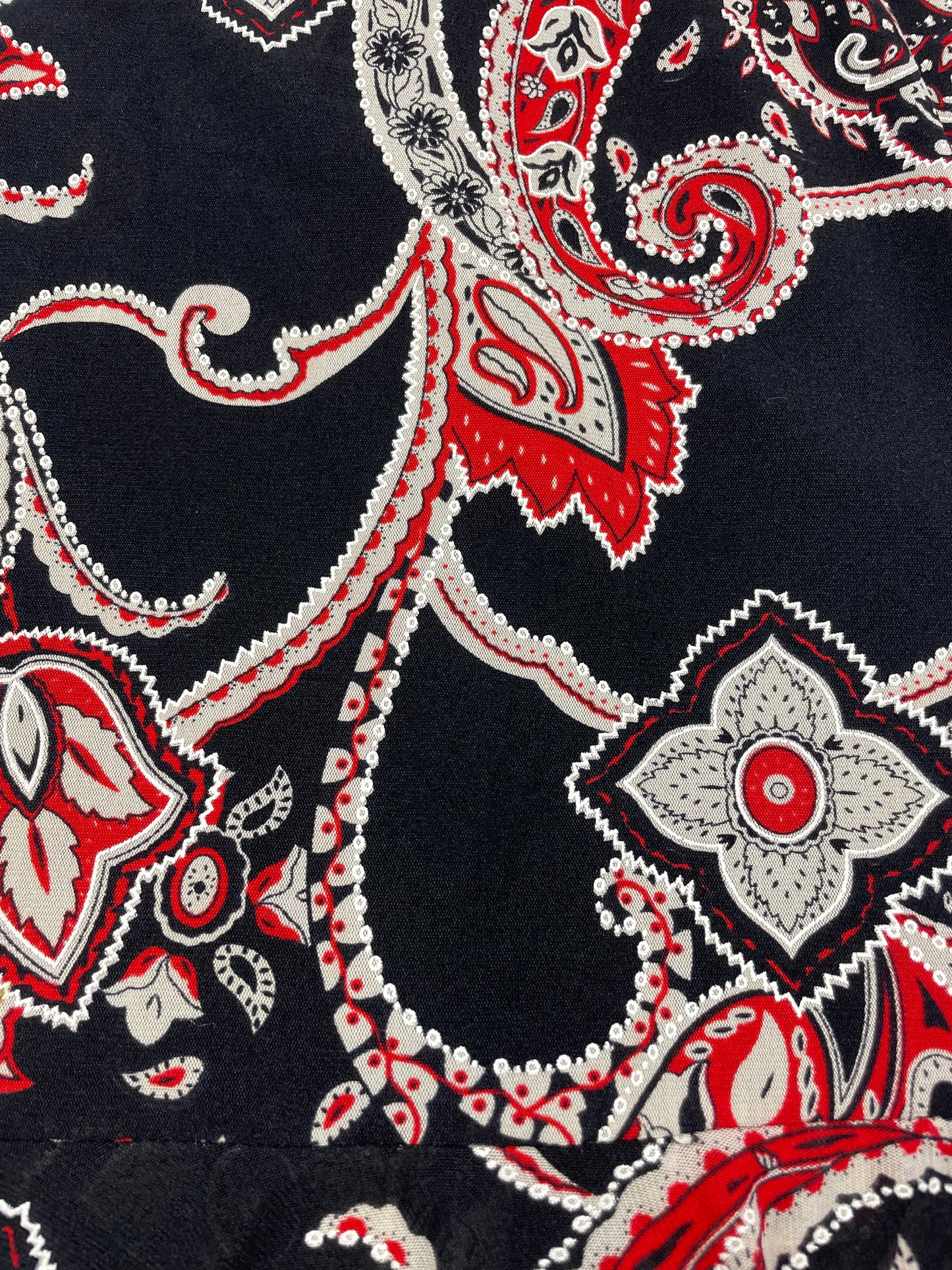 Asymmetric Paisley Midi Dress