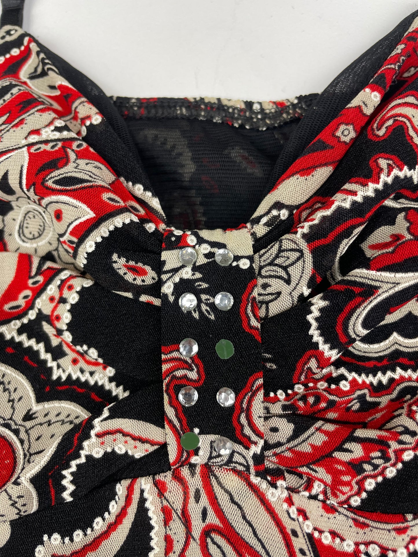 Asymmetric Paisley Midi Dress