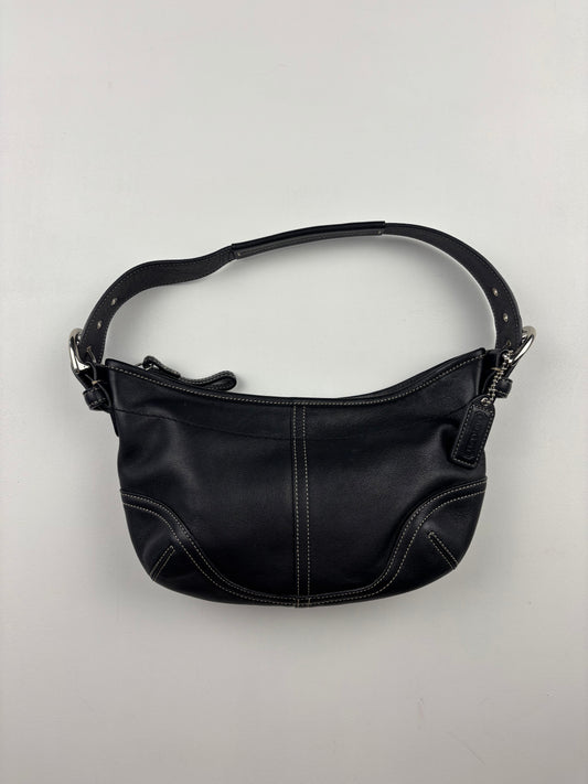 Coach Leather Mini Black Hobo Bag