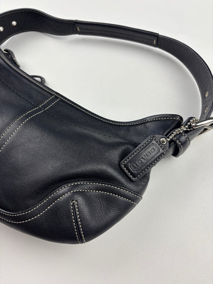 Coach Leather Mini Black Hobo Bag