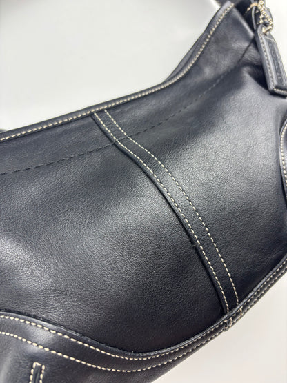 Coach Leather Mini Black Hobo Bag