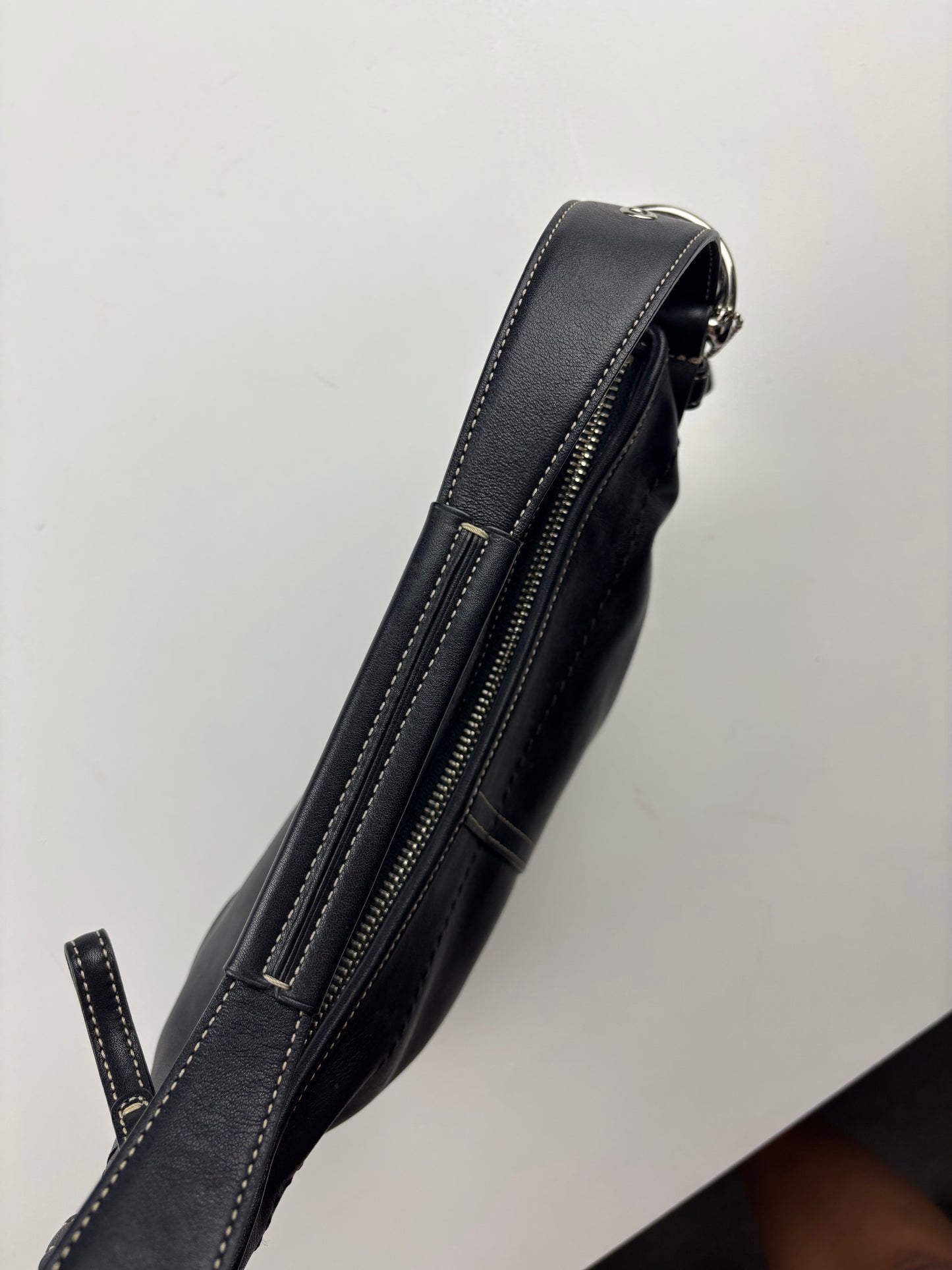 Coach Leather Mini Black Hobo Bag