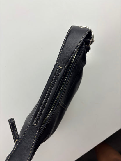 Coach Leather Mini Black Hobo Bag