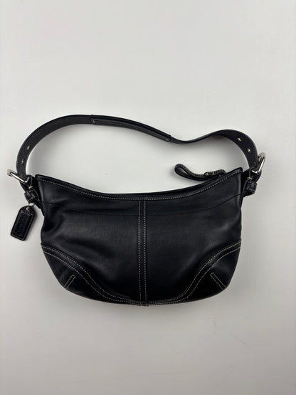 Coach Leather Mini Black Hobo Bag