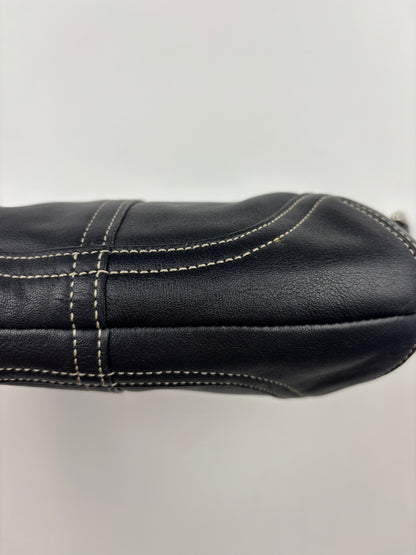 Coach Leather Mini Black Hobo Bag