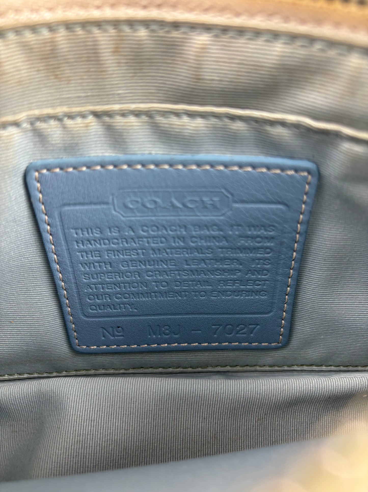 Coach Signature Blue Optic Demi Bag