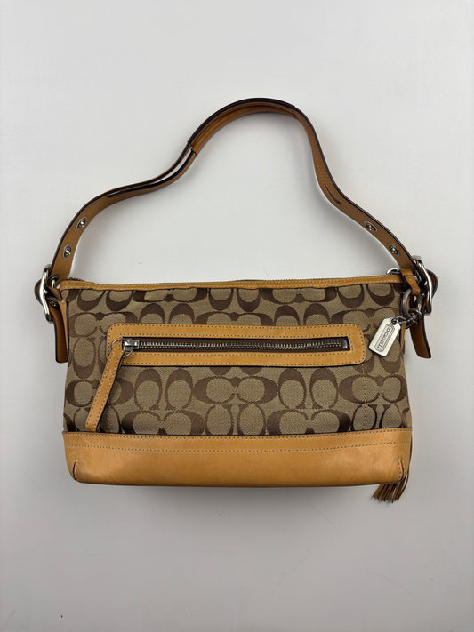 Coach Tan Signature East West Shoulder Bag
