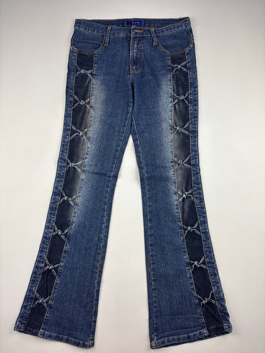 2000s Corset Denim Flares