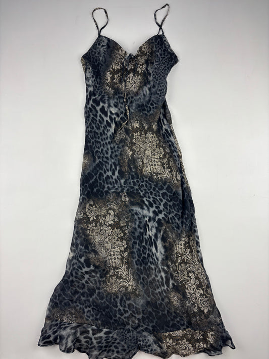 Leopard Floral Maxi Dress