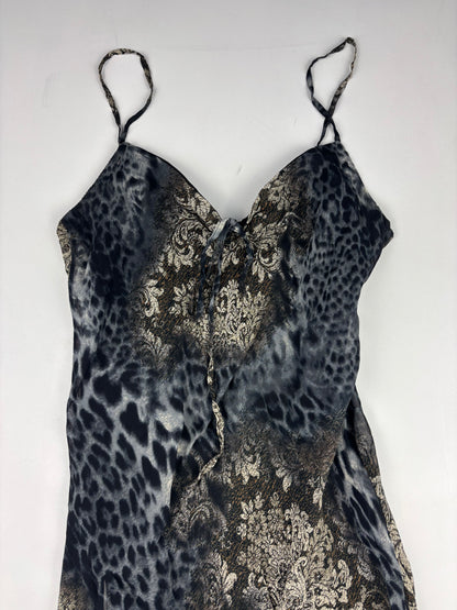 Leopard Floral Maxi Dress