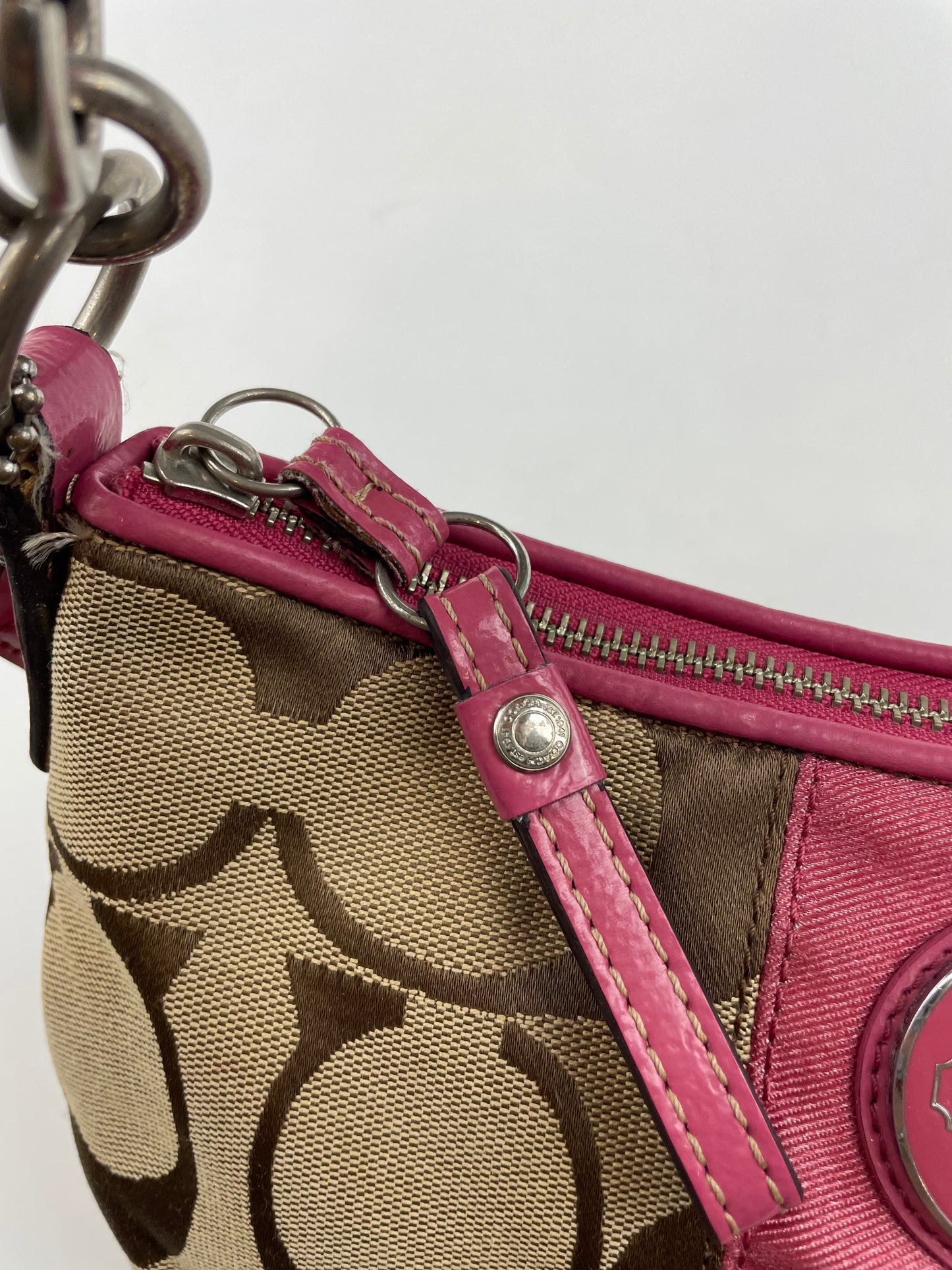 Coach Demi Stripe Shoulder Bag