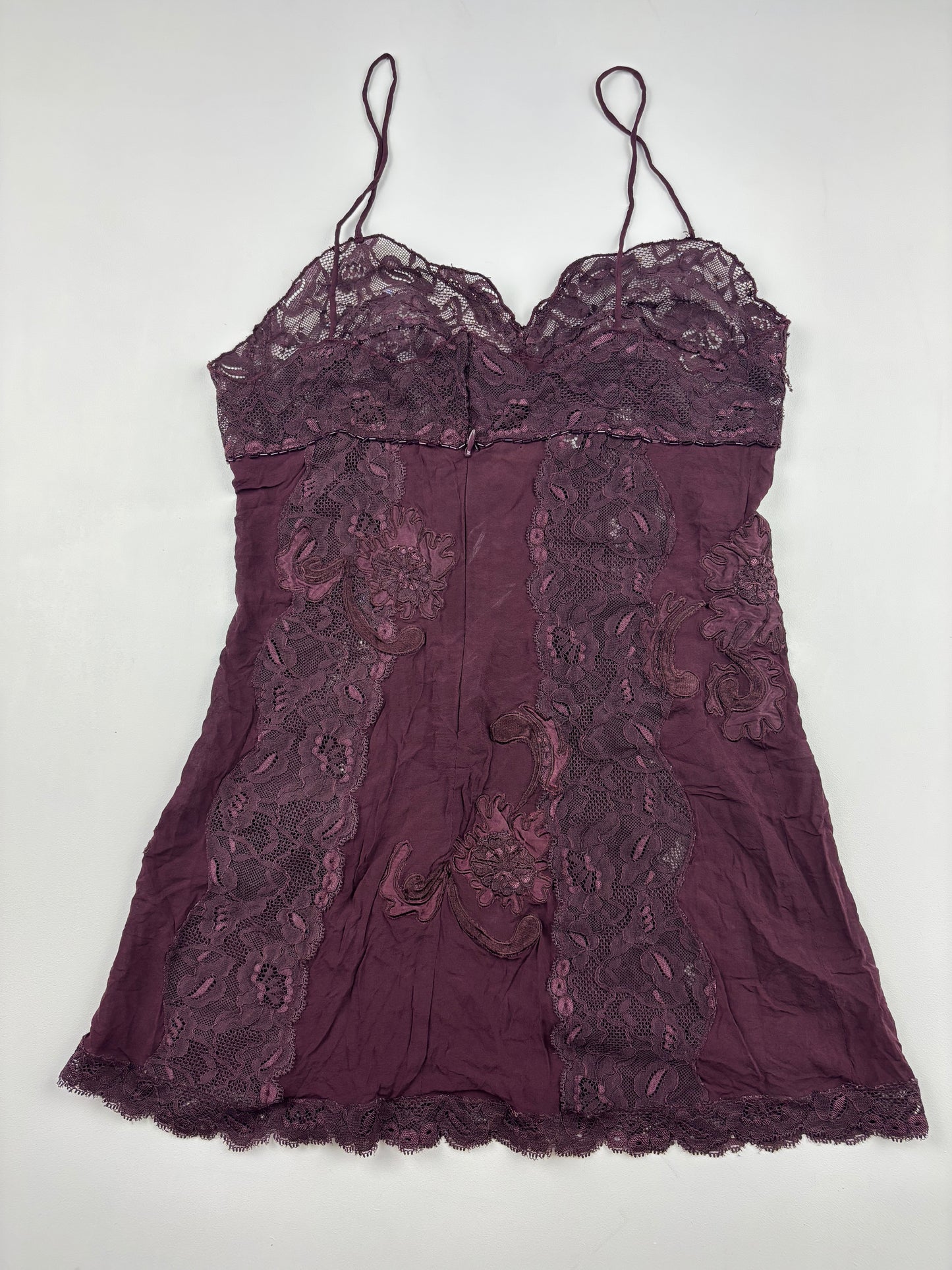Y2K Pinko Burgundy Sequin Cami