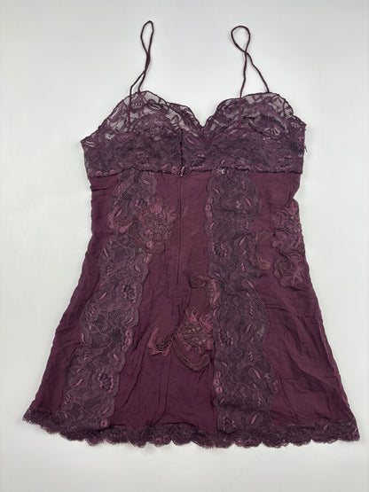 Y2K Pinko Burgundy Sequin Cami