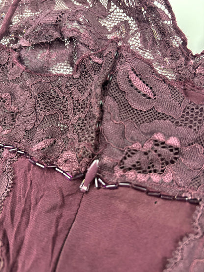 Y2K Pinko Burgundy Sequin Cami