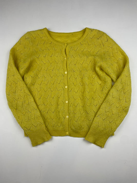 Yellow Crochet Cardigan