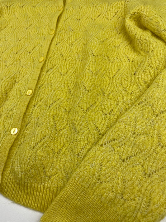 Yellow Crochet Cardigan