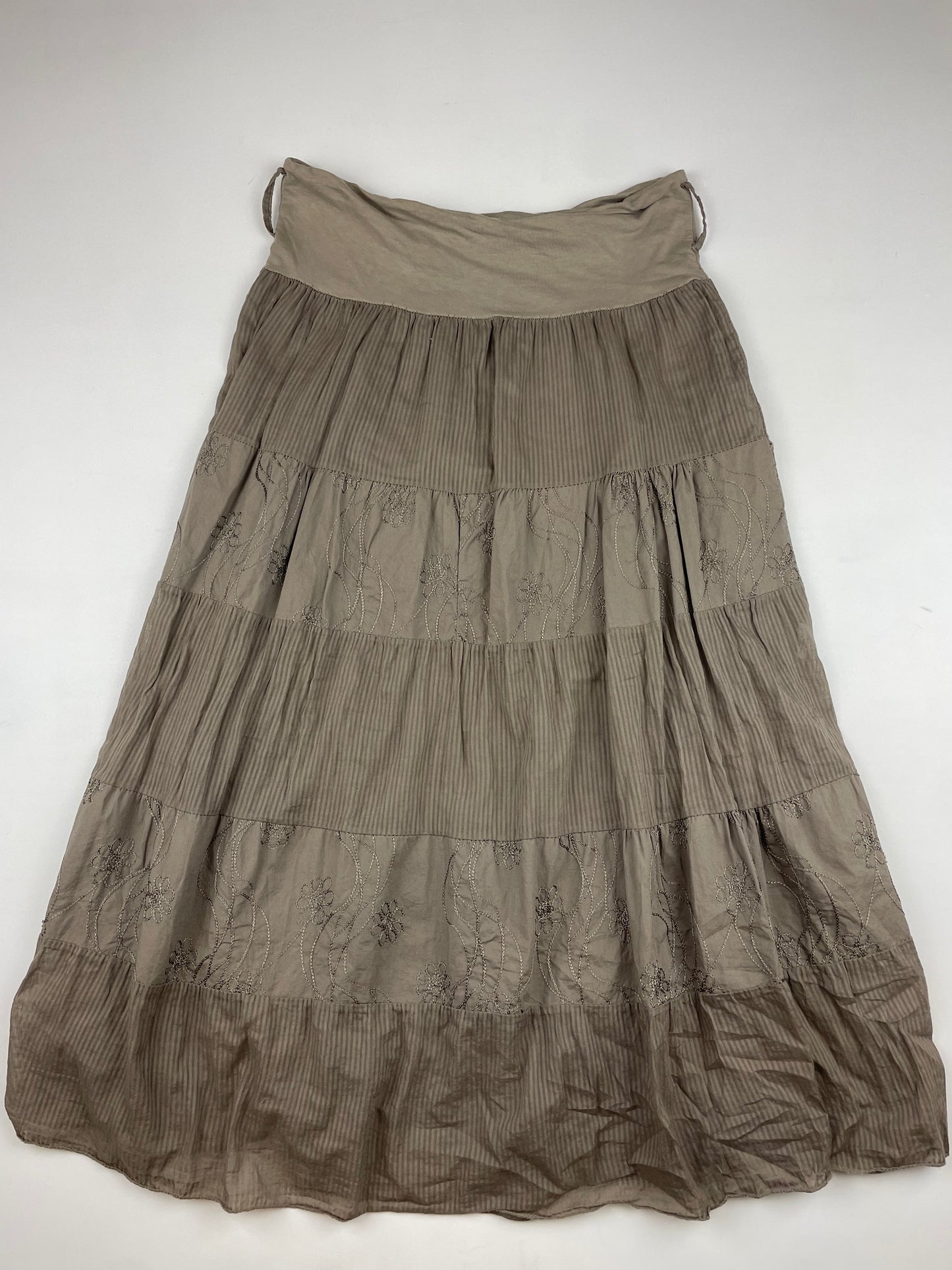 Brown Boho Maxi Skirt