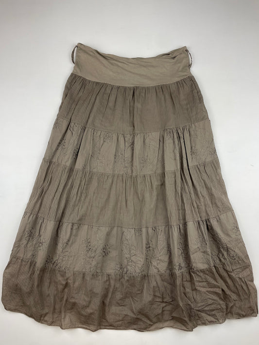 Brown Boho Maxi Skirt