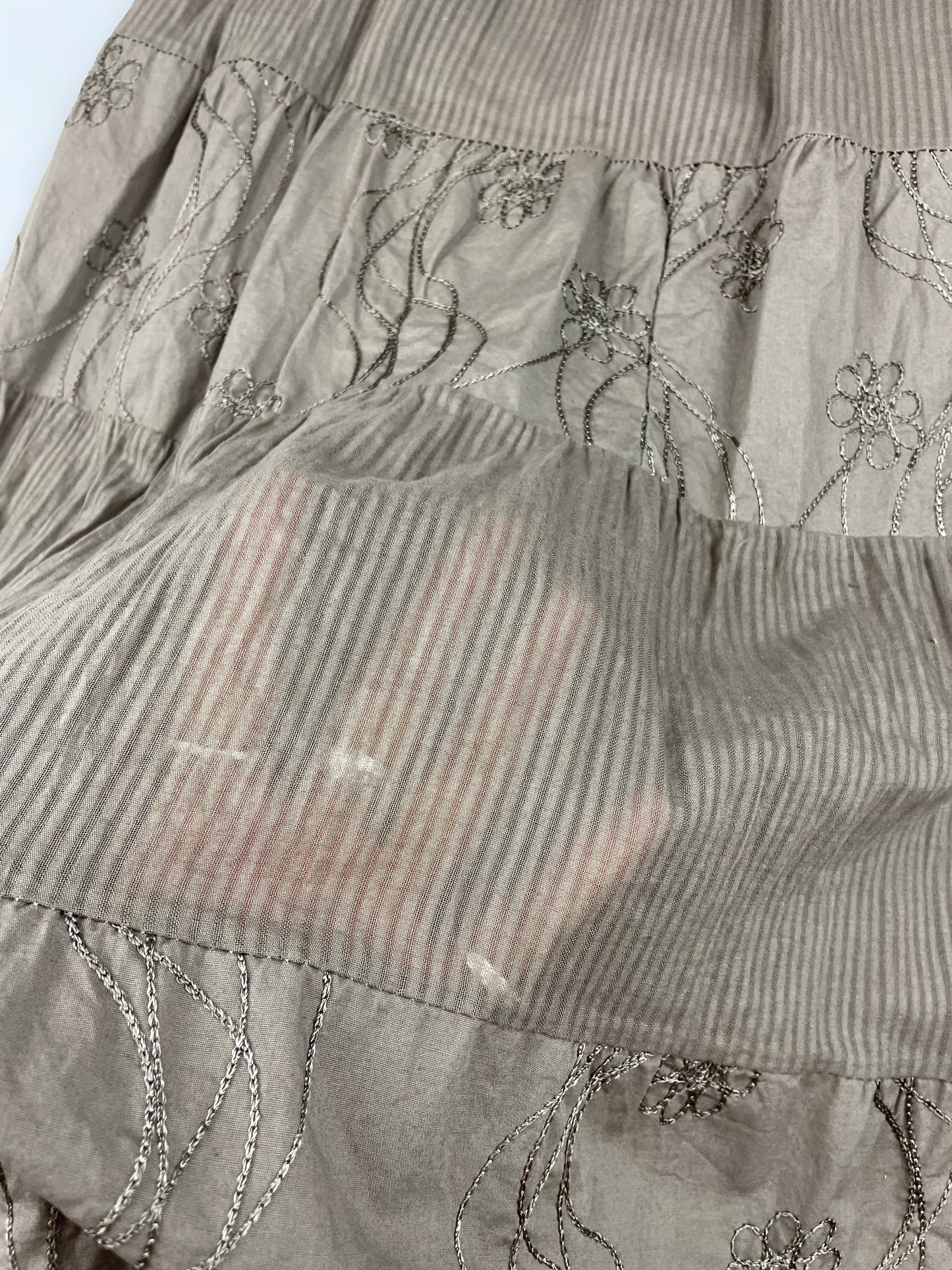 Brown Boho Maxi Skirt