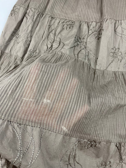 Brown Boho Maxi Skirt