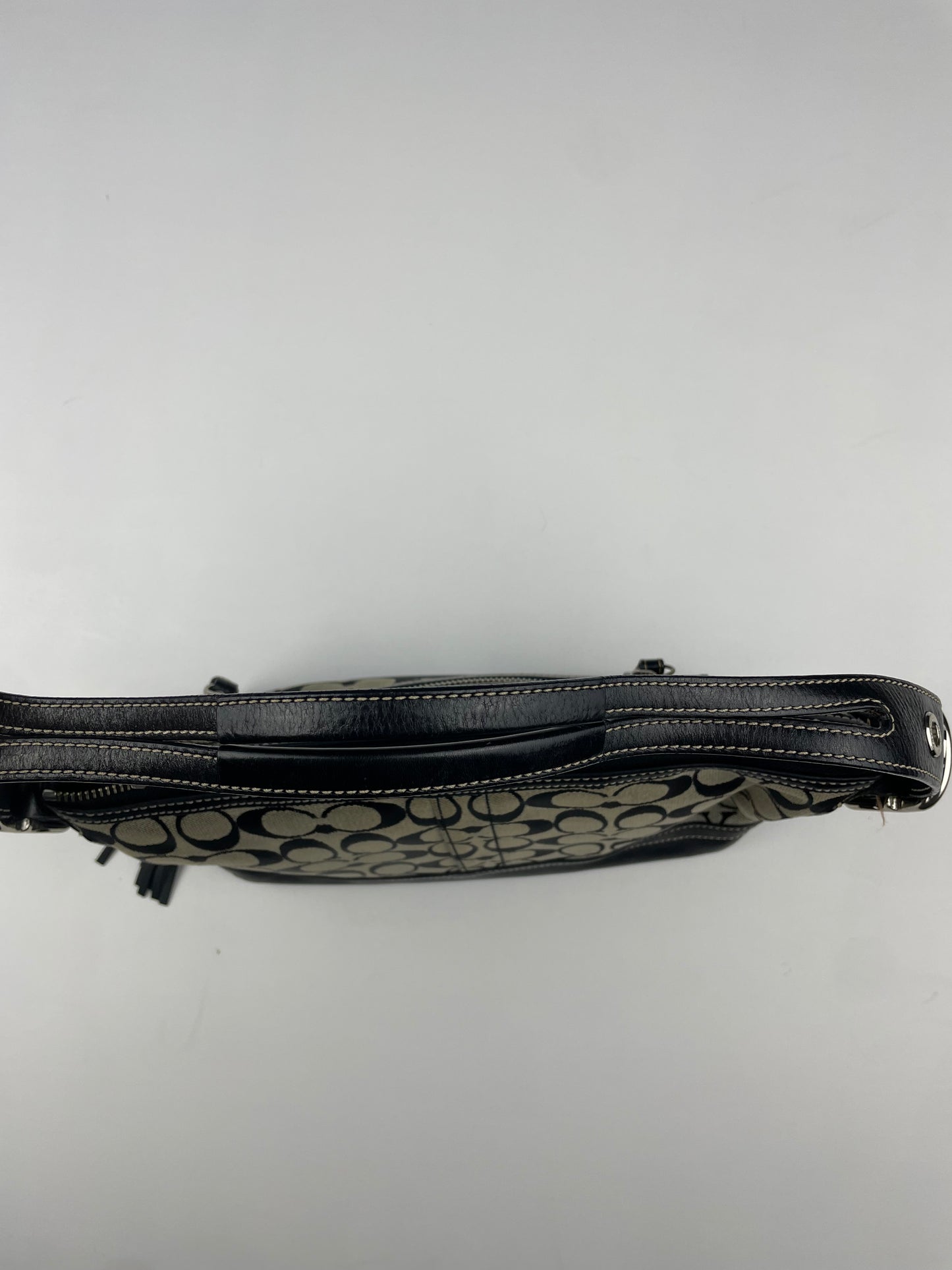 Coach Signature East West Black Shoulder Bag