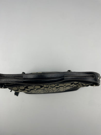 Coach Signature East West Black Shoulder Bag