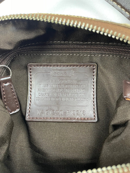 Coach Signature Stripe Demi Brown Two Way Bag