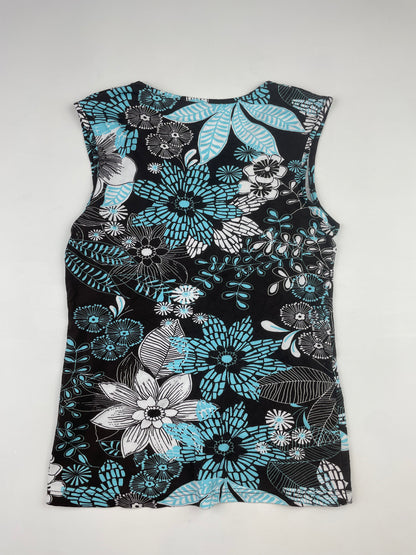 Blue and Brown 2000s Tank Top