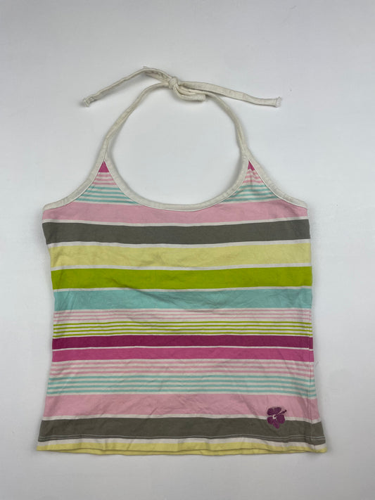 Y2K Rainbow Halter Top