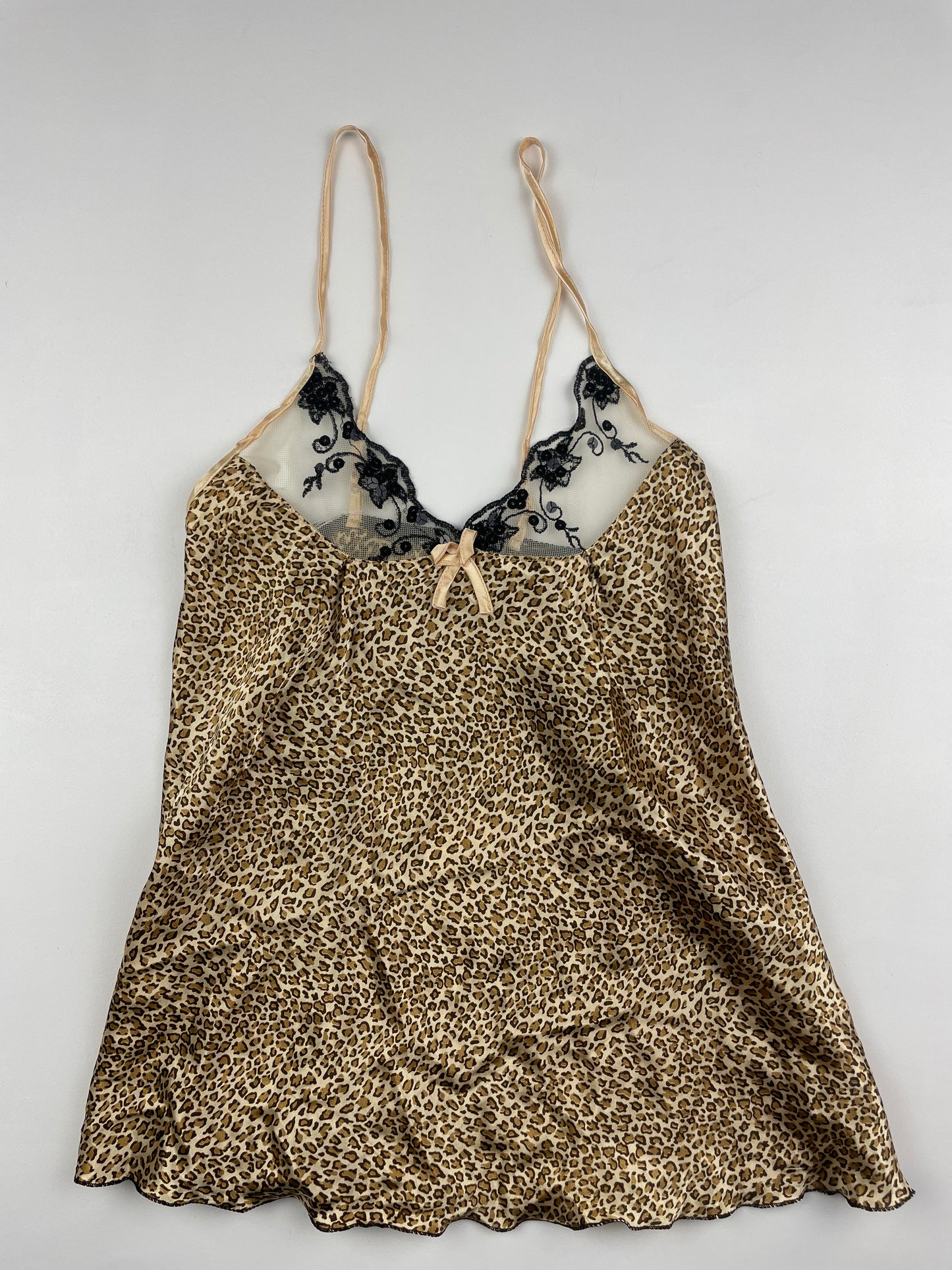 Y2K Leopard Silk Slip Cami