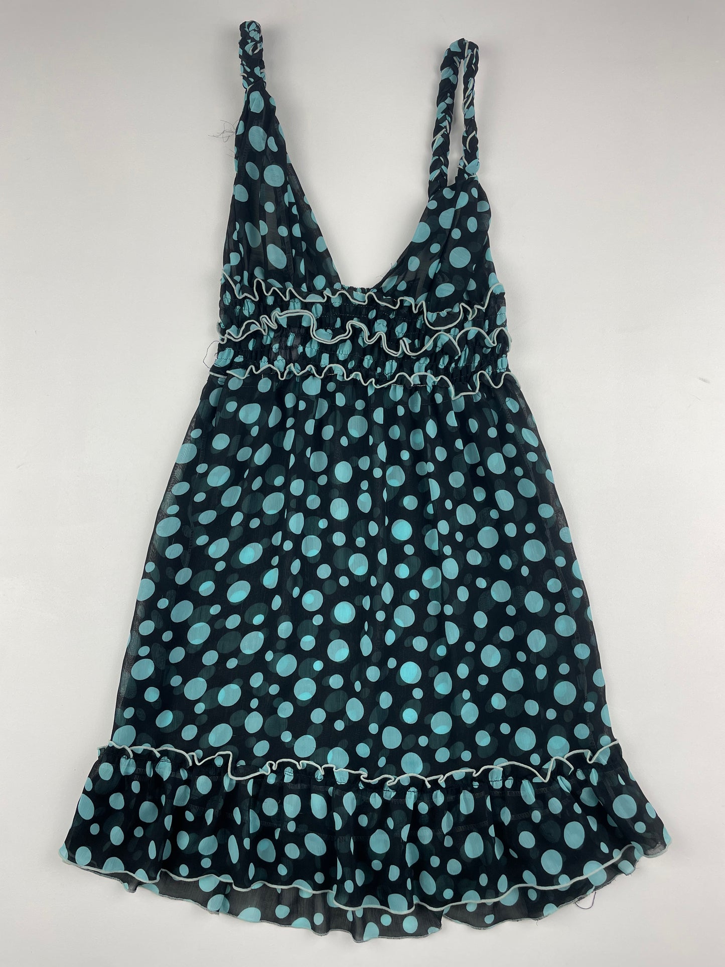 Blue Polka Dot Cami/Mini Dress
