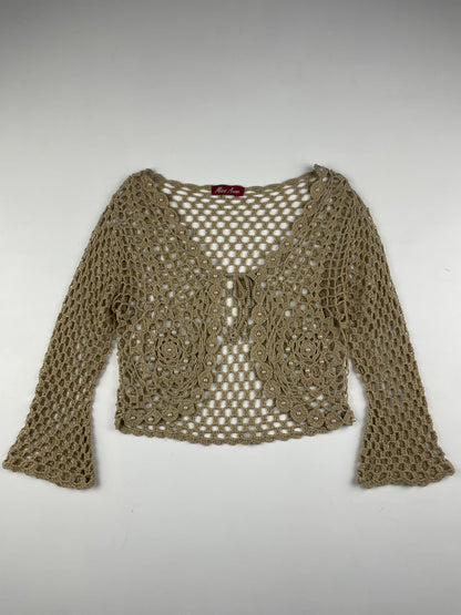 Crochet Cardigan with Pearls