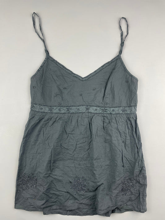 Beaded 2000s Grey Cami