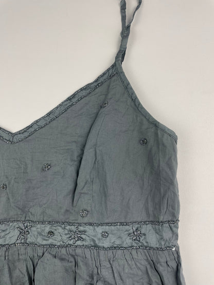 Beaded 2000s Grey Cami