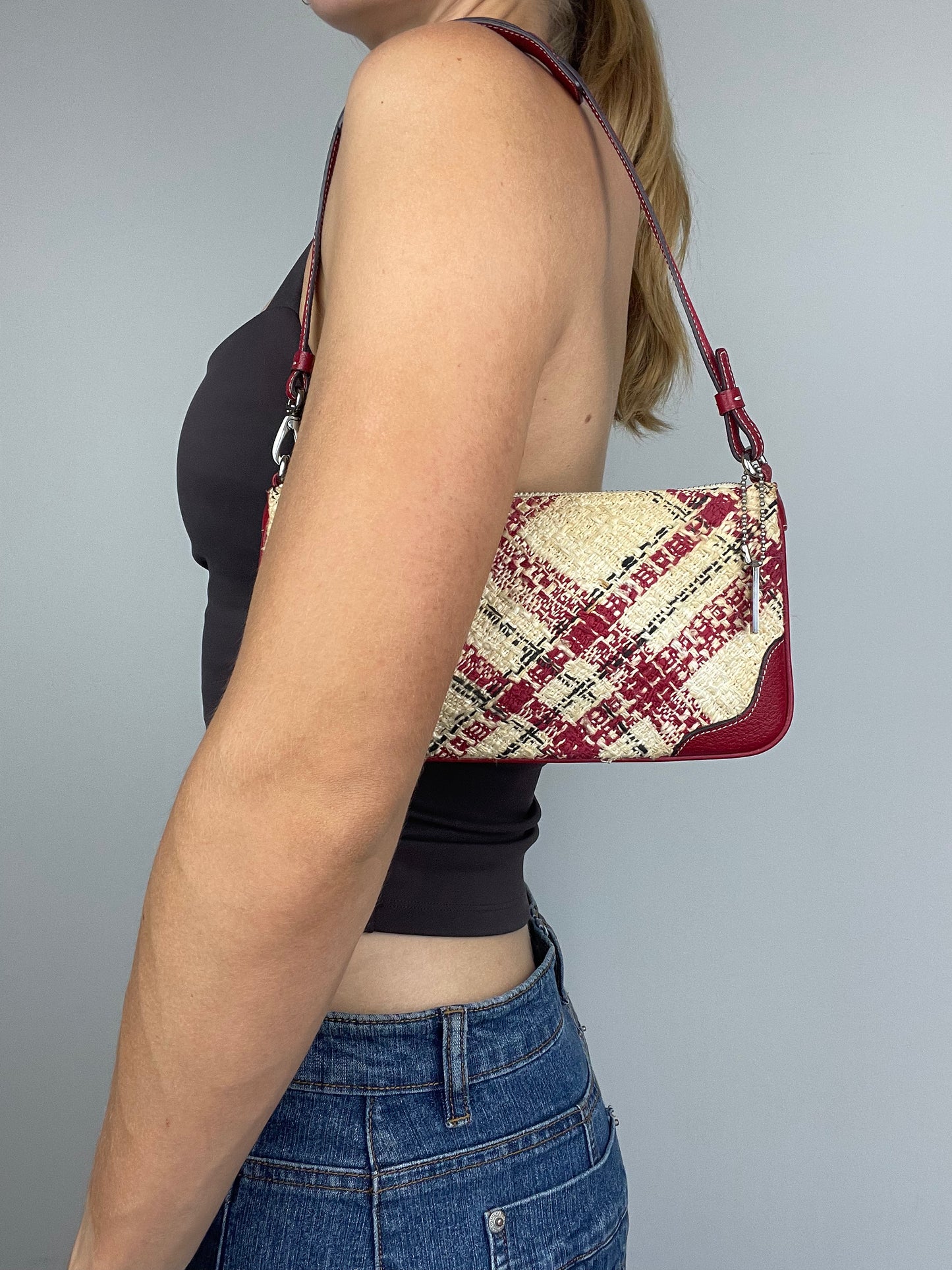 *RARE* Coach Faylyn Tweed Plaid Shoulder Bag