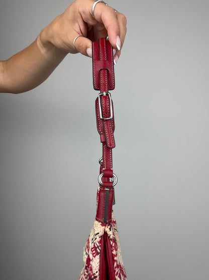 *RARE* Coach Curved Faylyn Tweed Plaid Shoulder Bag