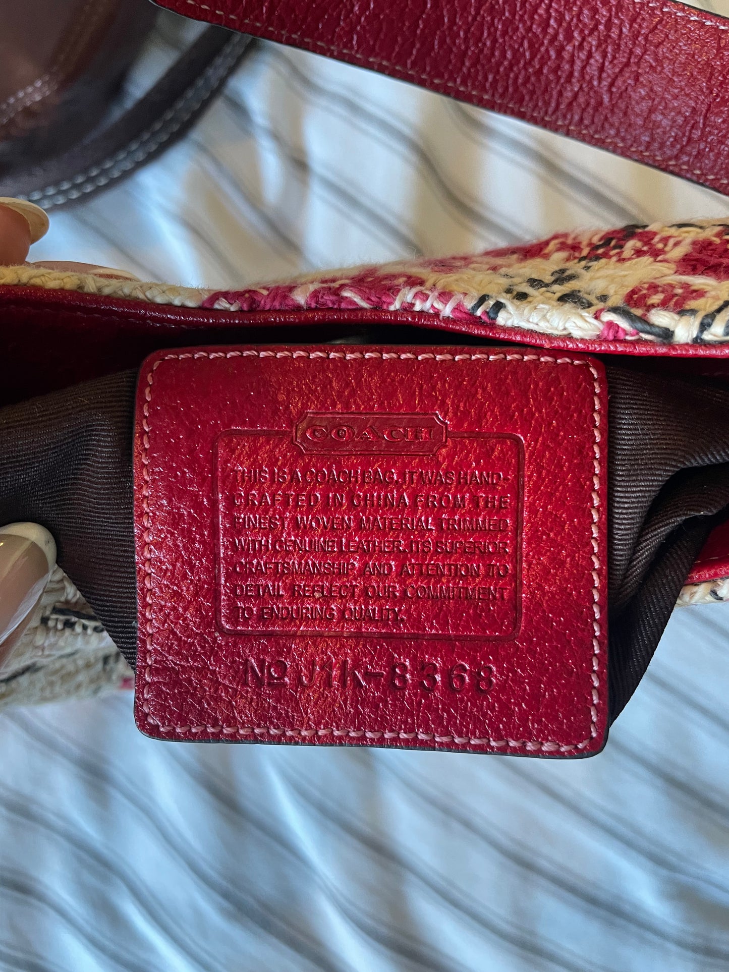 *RARE* Coach Curved Faylyn Tweed Plaid Shoulder Bag